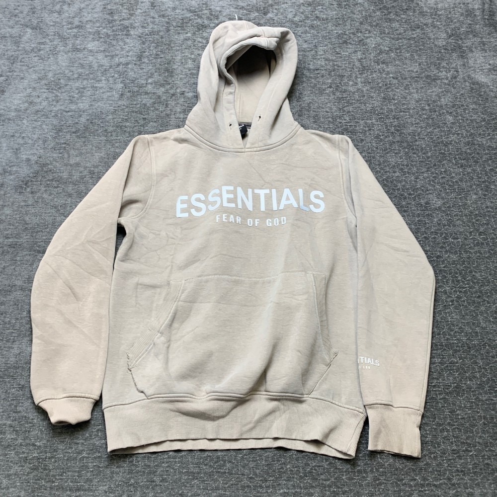 Essentials Fear of God Hoodie Men S Gray Spell Out Logo All Day Comfort